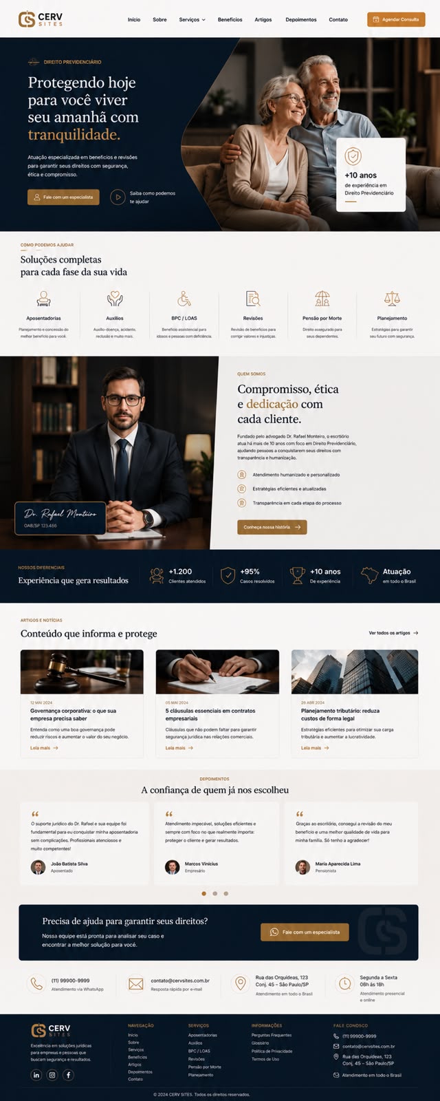 Site para Direito Previdenciário - Desktop