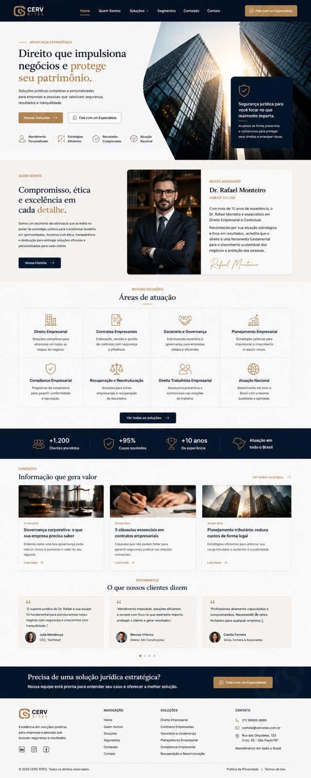 Site para Direito Empresarial - Desktop