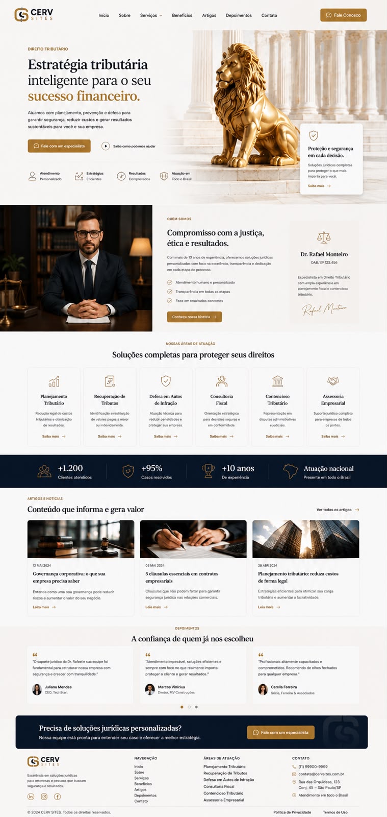 Site para Direito Tributário - Desktop