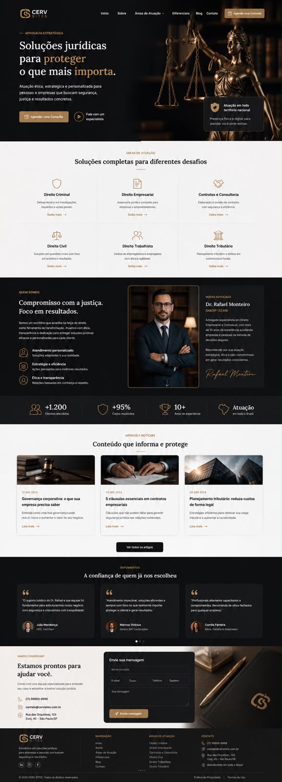 Site para Direito Criminal - Desktop